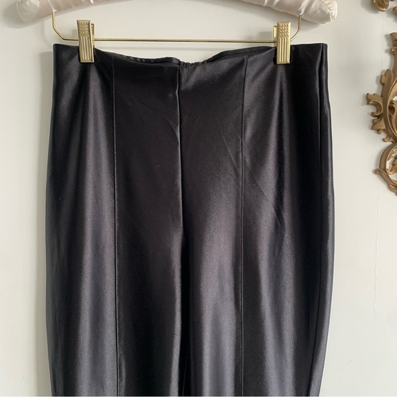 H&M BLACK SATIN FLARE PANTS - Picture 3 of 10